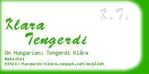 klara tengerdi business card